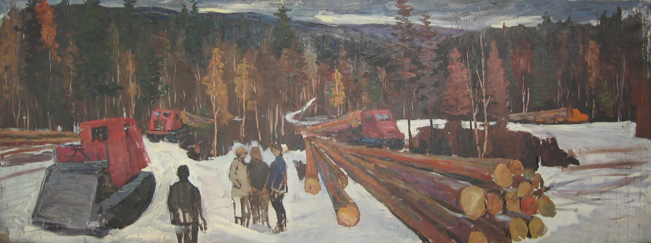 Лесозаготовка. Холст. Масло. 1973 г.