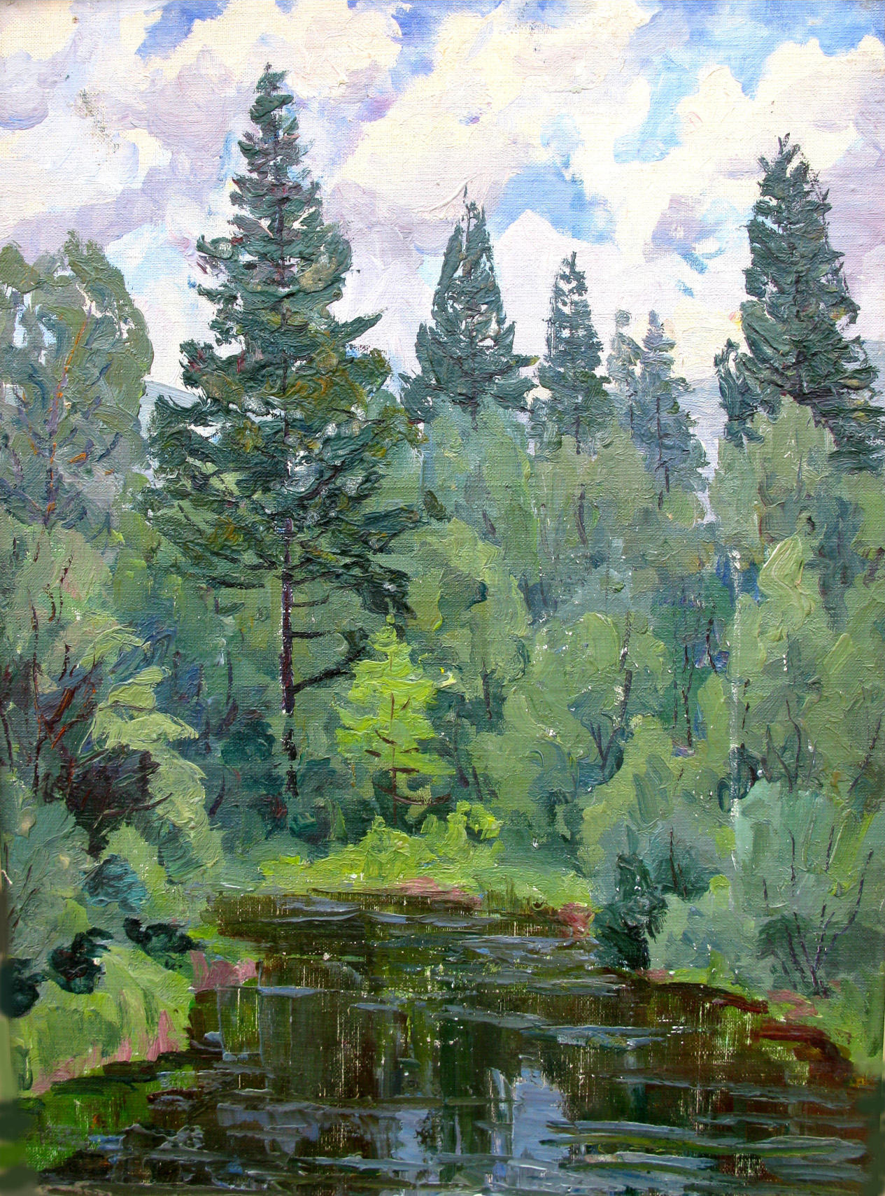 Таежная речка. 1982 г.