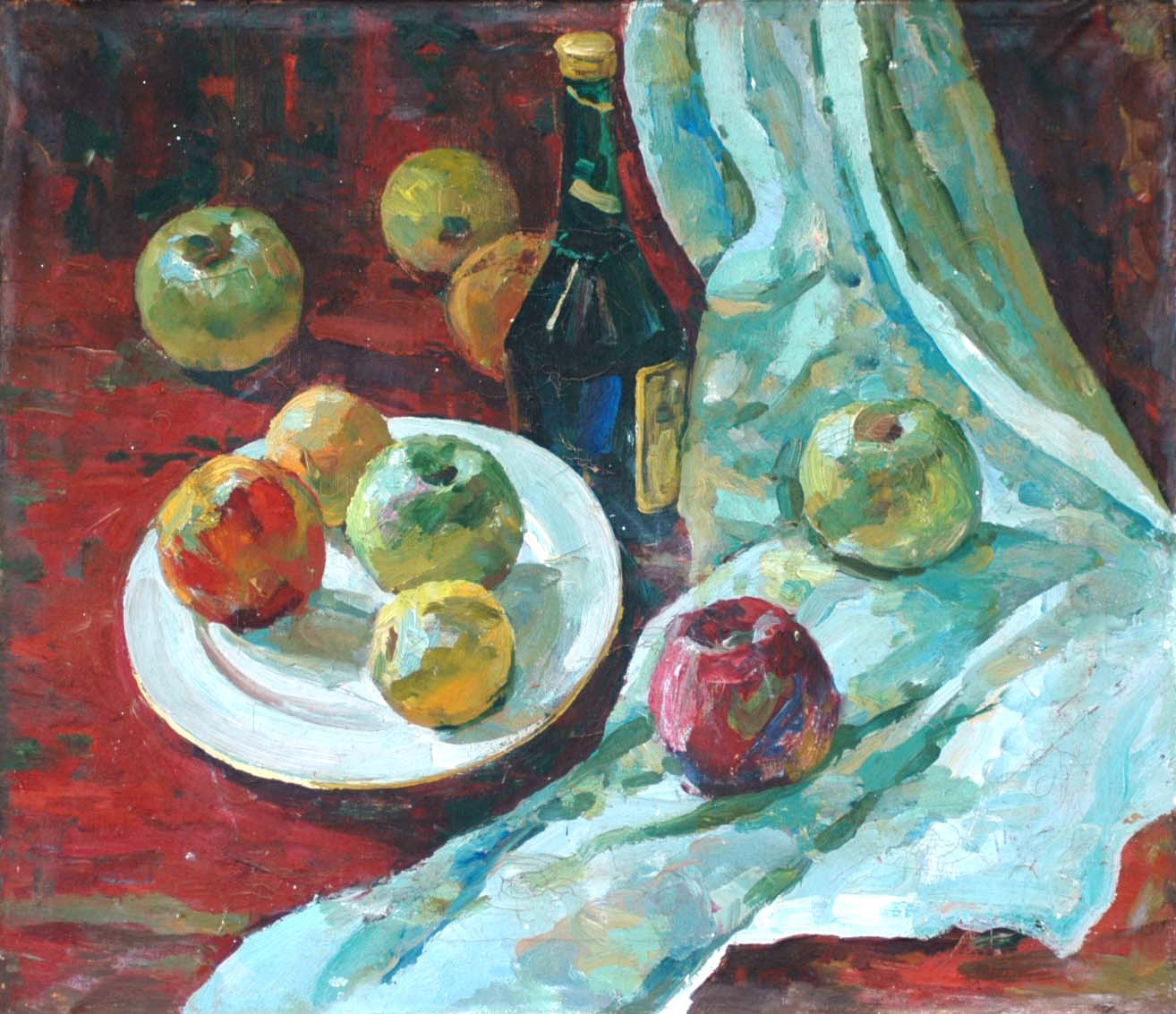 Натюрморт с яблоками. 1977 г.