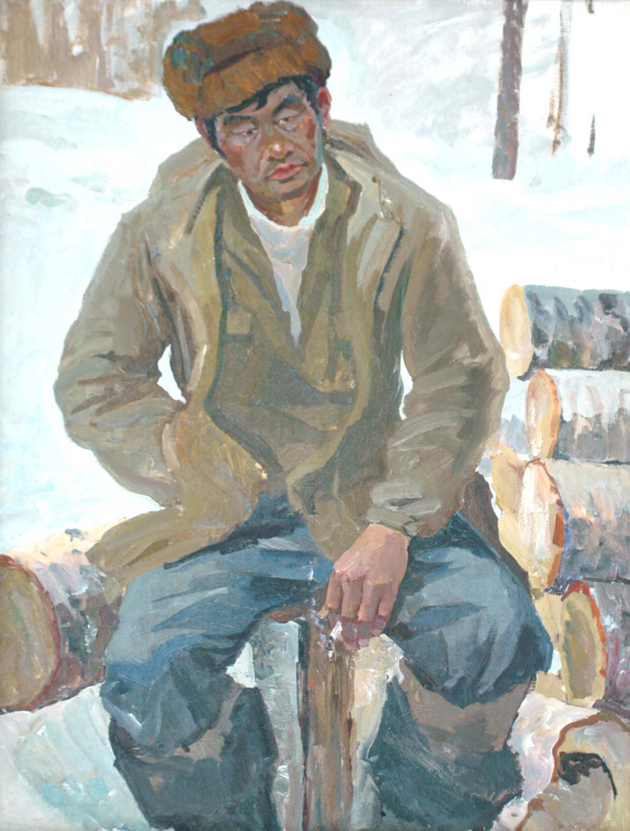 Портрет лесоруба. БАМ. 1976 г.