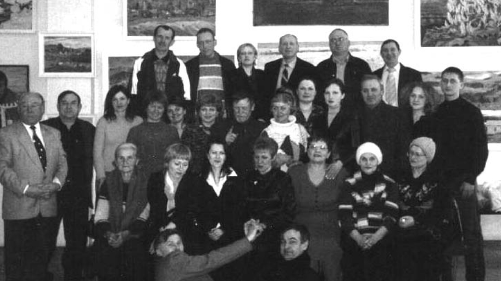 Exhibition hall twenty years later. At the opening of the exhibition dedicated to the 65th anniversary of the artist's birth. 2005