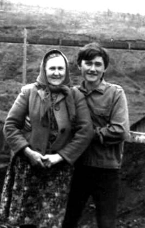 Mother with younger brother Sasha.